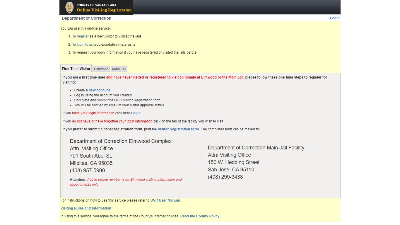Disclaimer - OVR - Santa Clara County, California